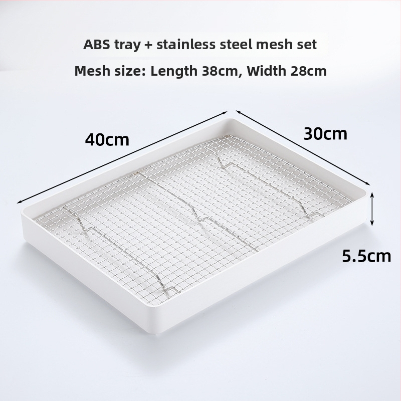 Стойка за деликатесни тави – дисплей за пържено пиле, дренажна тава за масло и мрежа за отцеждане (Серия: Друго; Произход: Друго; Обработка и персонализация: Друго; Пластмаса: Друго; Стил: Друго)