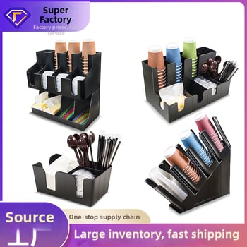 Tejeskávézók pohártartója — egyrészes injektált kialakítás, négy kerettel, pultba integrált, műanyag, tárolás, 1,5 kg