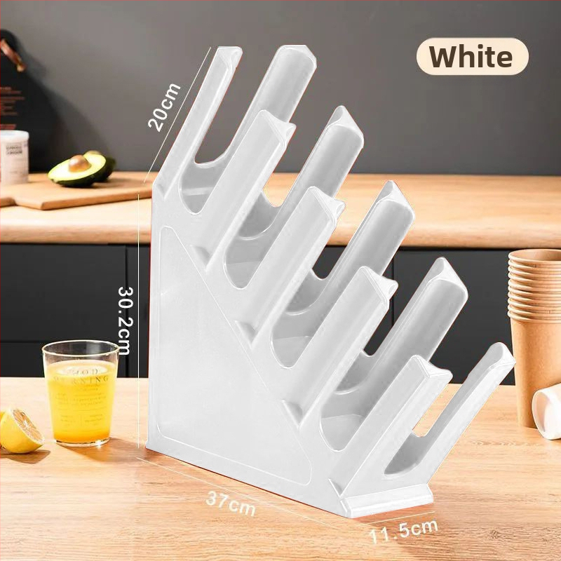 Tejeskávézók pohártartója — egyrészes injektált kialakítás, négy kerettel, pultba integrált, műanyag, tárolás, 1,5 kg