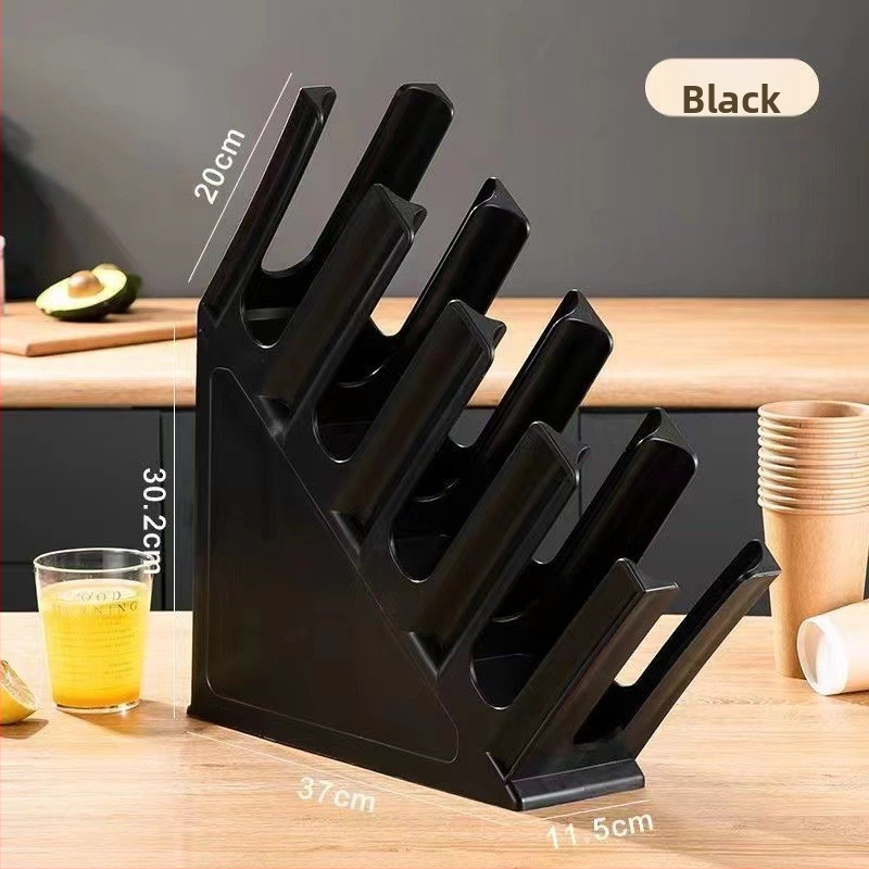 Tejeskávézók pohártartója — egyrészes injektált kialakítás, négy kerettel, pultba integrált, műanyag, tárolás, 1,5 kg