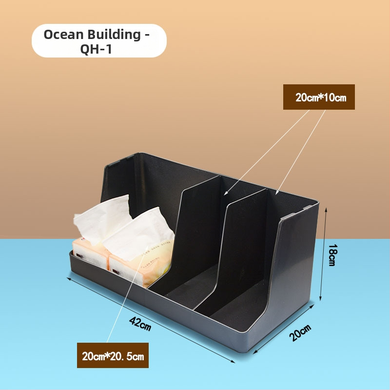 Tejeskávézók pohártartója — egyrészes injektált kialakítás, négy kerettel, pultba integrált, műanyag, tárolás, 1,5 kg