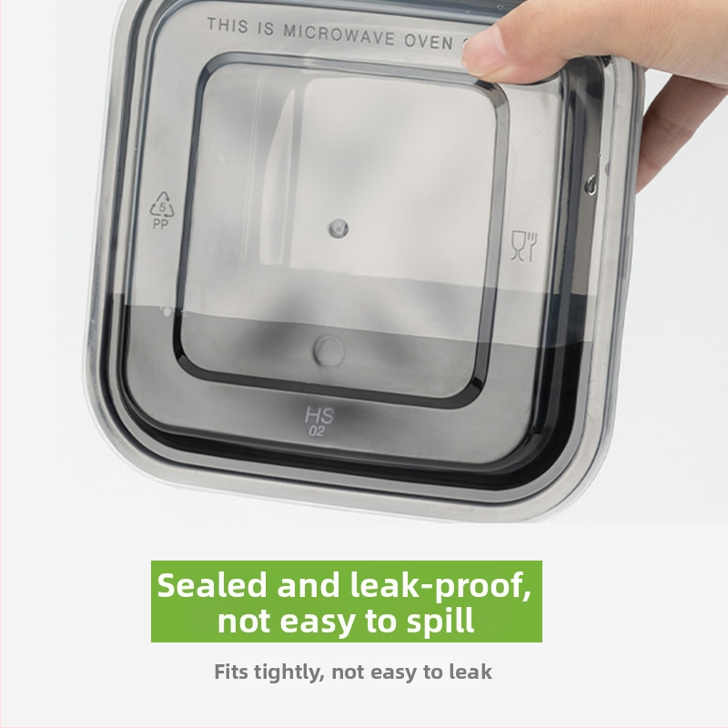 Négyszögletes egyszer használatos gyümölcssaláta ebédes doboz, vastag PP műanyag, mikrohullámú sütőben használható, nyomtatott logó, testreszabás elérhető, csomagolás 150 vagy 300 készlet