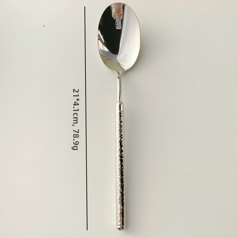 Set príborov z 304 nerezovej ocele: nôž na steak, vidlica a lyžica s rúčkou s textúrou okrúhleho diamantu, zrkadlovo leštené, minimalistický moderný štýl