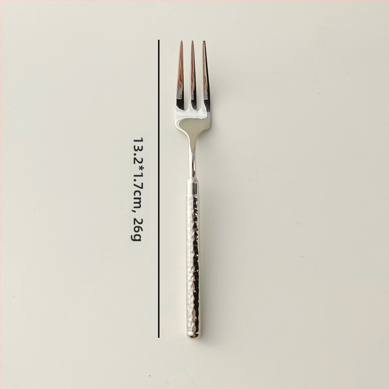 Set príborov z 304 nerezovej ocele: nôž na steak, vidlica a lyžica s rúčkou s textúrou okrúhleho diamantu, zrkadlovo leštené, minimalistický moderný štýl