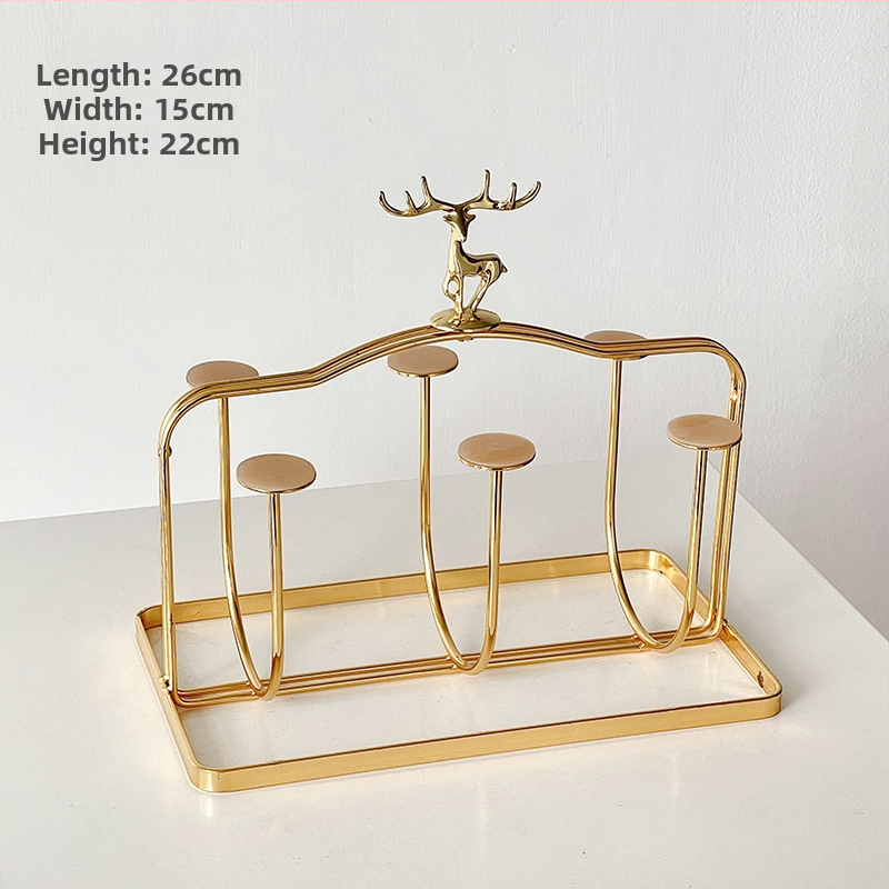 Barx držiak na šálky na čaj s odkvapkávacím priestorom a úložným priestorom, zavesiteľný držiak na sklenené šálky, moderný jednoduchý štýl, bez vŕtania