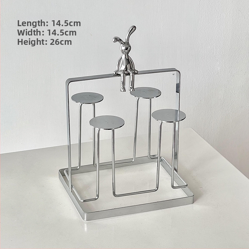 Barx držiak na šálky na čaj s odkvapkávacím priestorom a úložným priestorom, zavesiteľný držiak na sklenené šálky, moderný jednoduchý štýl, bez vŕtania