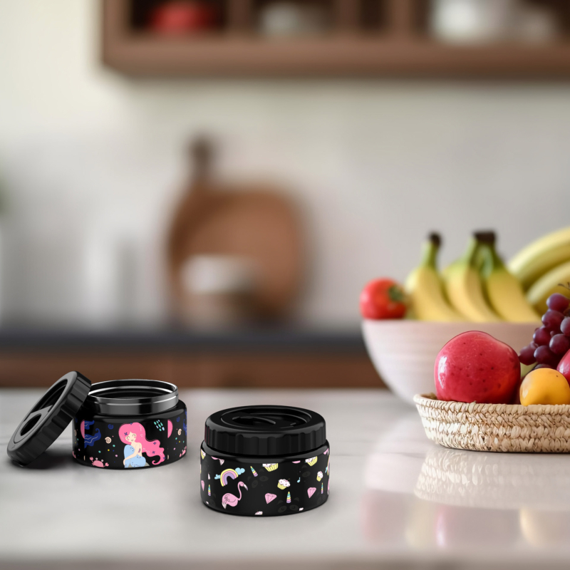 Cupa de supă izolată din oțel inoxidabil pentru copii — rotundă, menține caldura, cutie de prânz etanșă, capacitate sub 300 ml