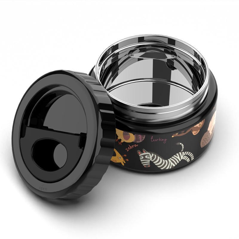 Cupa de supă izolată din oțel inoxidabil pentru copii — rotundă, menține caldura, cutie de prânz etanșă, capacitate sub 300 ml