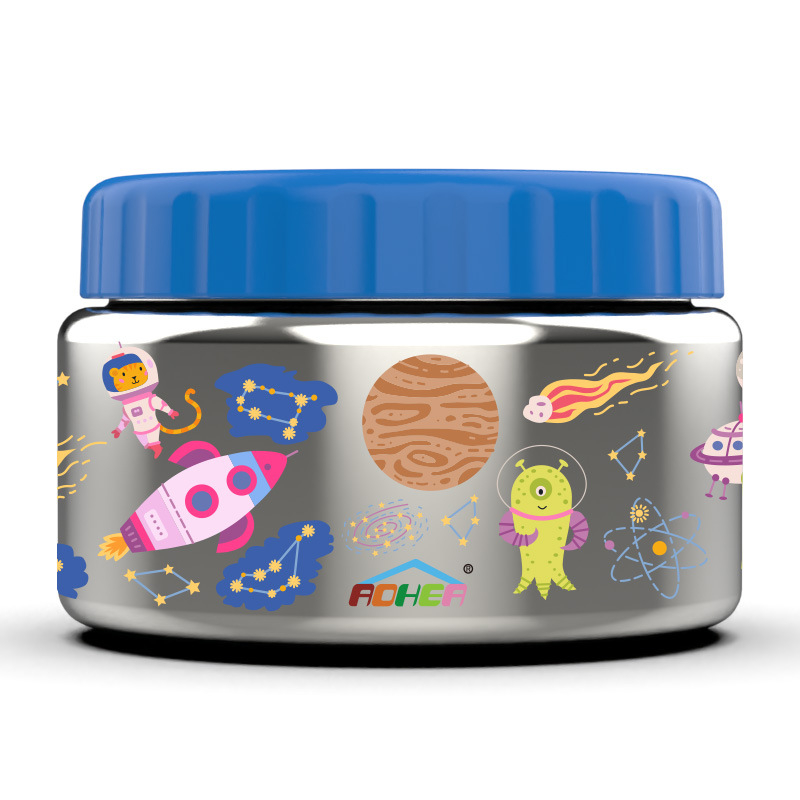 Cupa de supă izolată din oțel inoxidabil pentru copii — rotundă, menține caldura, cutie de prânz etanșă, capacitate sub 300 ml