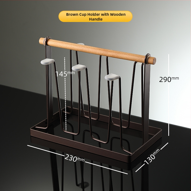 Držiak na poháre a zásobník na sklenené poháre – bez vŕtania, jednoduchý štýl, drenážna miska