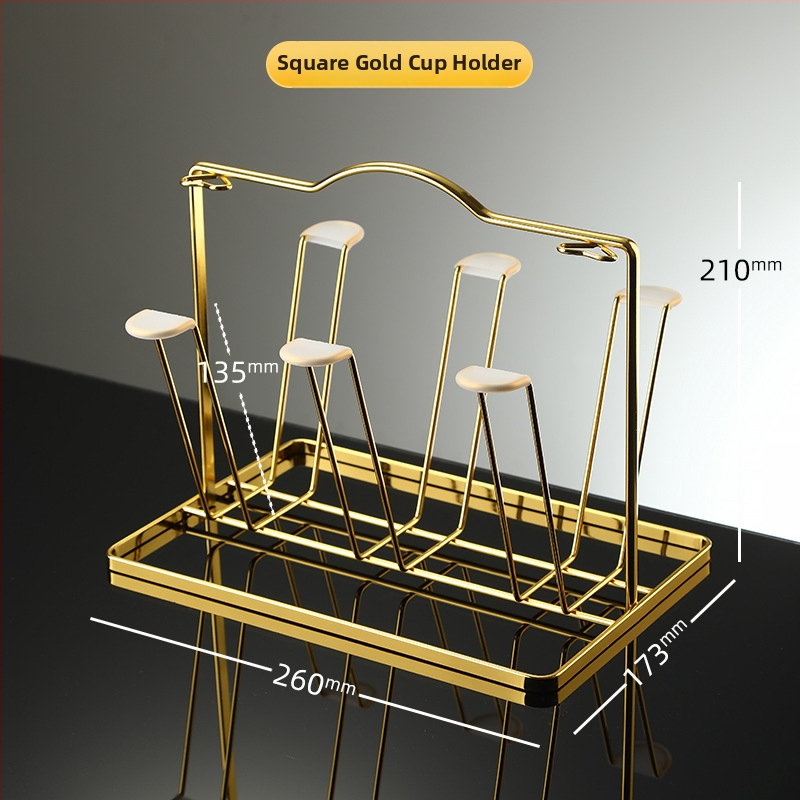 Držiak na poháre a zásobník na sklenené poháre – bez vŕtania, jednoduchý štýl, drenážna miska