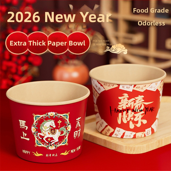 Κύπελλα μιας χρήσης από Kraft χαρτόνι για γεύματα, στρογγυλού σχήματος, ζωϊκό μοτίβο, χωρητικότητα 500 ml, μάρκα Yihan.