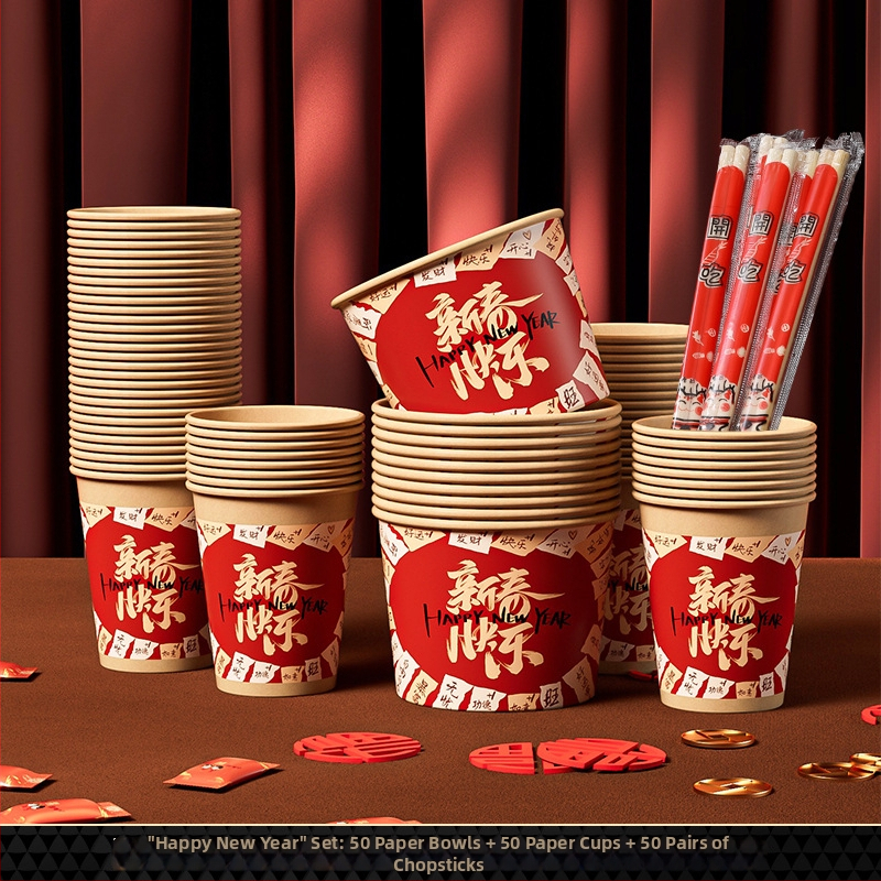 Κύπελλα μιας χρήσης από Kraft χαρτόνι για γεύματα, στρογγυλού σχήματος, ζωϊκό μοτίβο, χωρητικότητα 500 ml, μάρκα Yihan.