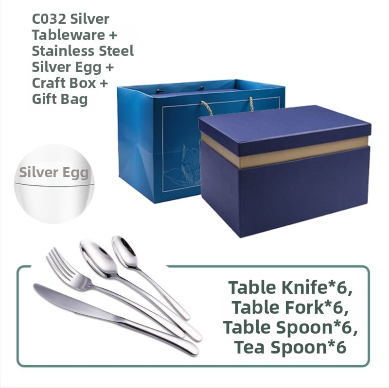 Ανοξείδωτο ατσάλι, 24 τεμάχια σετ μαχαιροπήρουνα δυτικού τύπου - χειροποίητο, με δυνατότητα εξατομίκευσης, υψηλής ποιότητας ρετρό στυλ