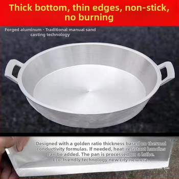 Alumínium serpenyő tapadásmentes bevonattal, egyetlen alappal, kínai stílusú palacsintás serpenyő