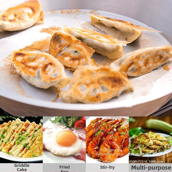 Alumínium serpenyő tapadásmentes bevonattal, egyetlen alappal, kínai stílusú palacsintás serpenyő