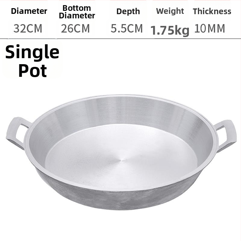 Alumínium serpenyő tapadásmentes bevonattal, egyetlen alappal, kínai stílusú palacsintás serpenyő