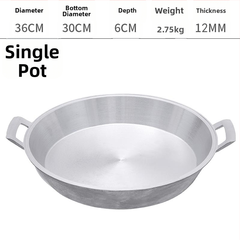 Alumínium serpenyő tapadásmentes bevonattal, egyetlen alappal, kínai stílusú palacsintás serpenyő