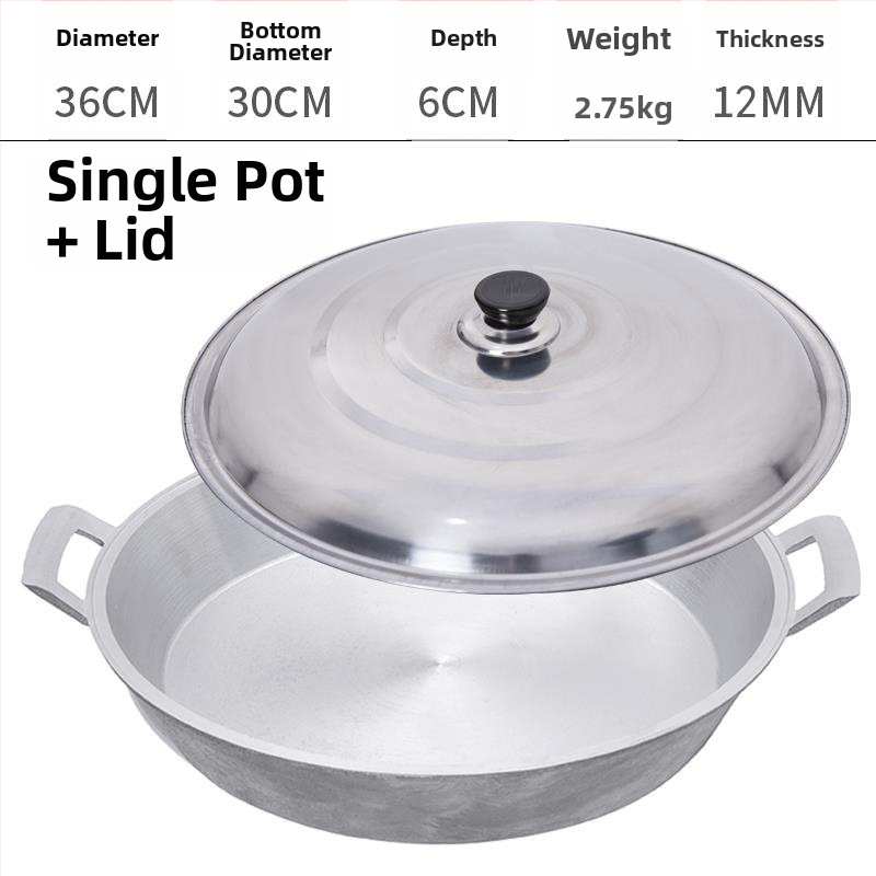 Alumínium serpenyő tapadásmentes bevonattal, egyetlen alappal, kínai stílusú palacsintás serpenyő