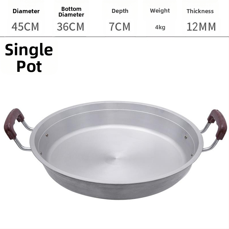 Alumínium serpenyő tapadásmentes bevonattal, egyetlen alappal, kínai stílusú palacsintás serpenyő