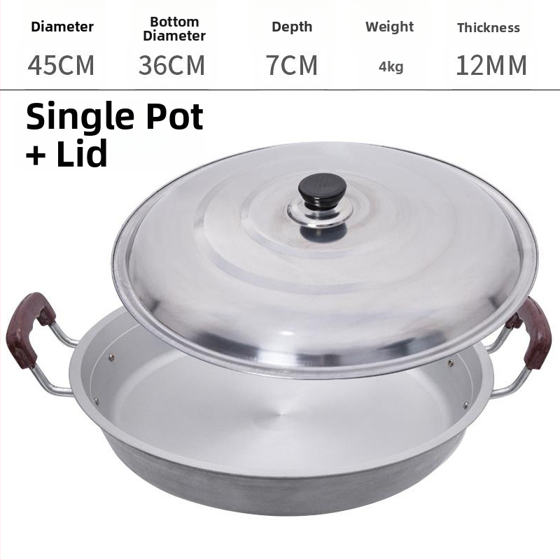 Alumínium serpenyő tapadásmentes bevonattal, egyetlen alappal, kínai stílusú palacsintás serpenyő