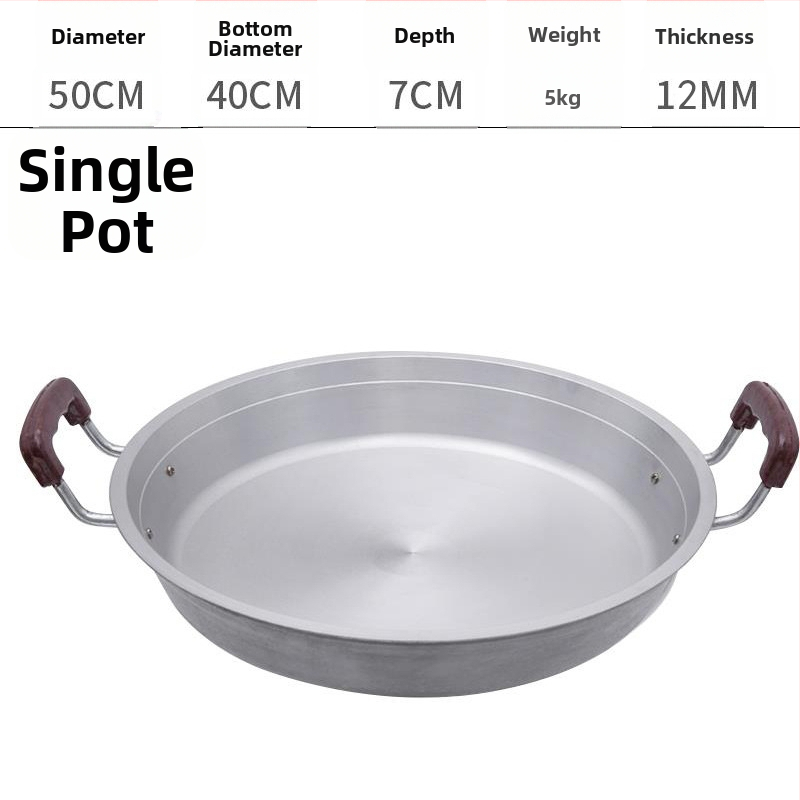 Alumínium serpenyő tapadásmentes bevonattal, egyetlen alappal, kínai stílusú palacsintás serpenyő