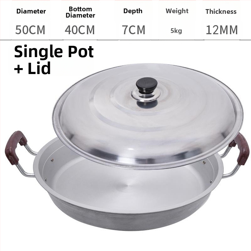 Alumínium serpenyő tapadásmentes bevonattal, egyetlen alappal, kínai stílusú palacsintás serpenyő