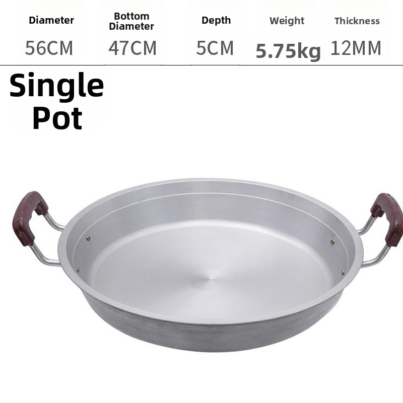 Alumínium serpenyő tapadásmentes bevonattal, egyetlen alappal, kínai stílusú palacsintás serpenyő