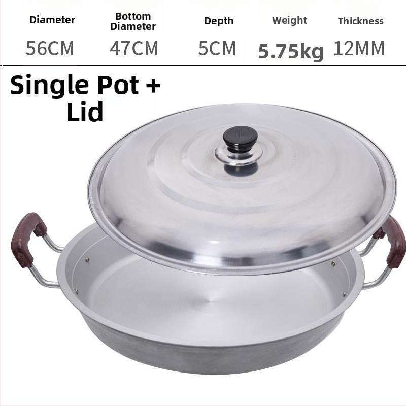 Alumínium serpenyő tapadásmentes bevonattal, egyetlen alappal, kínai stílusú palacsintás serpenyő