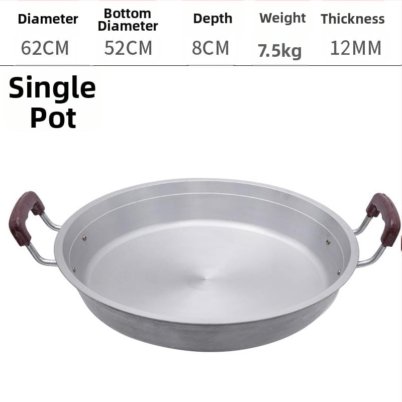 Alumínium serpenyő tapadásmentes bevonattal, egyetlen alappal, kínai stílusú palacsintás serpenyő