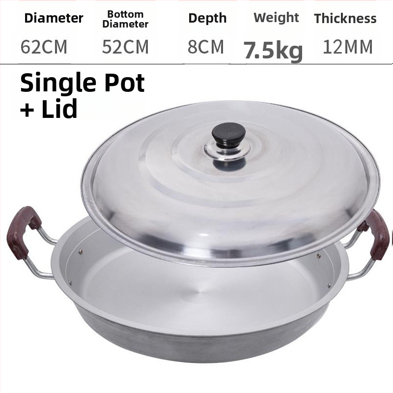 Alumínium serpenyő tapadásmentes bevonattal, egyetlen alappal, kínai stílusú palacsintás serpenyő