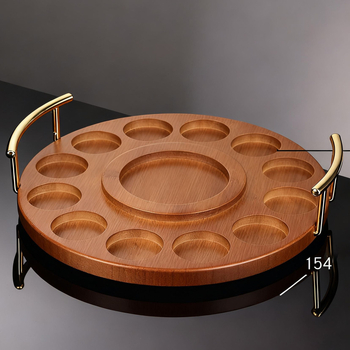 Pohártartó — faanyagú padlón álló kijelző polc, könnyű luxus retro stílus, modell Deer Cup Holder, 2025 nyári bevezetés.