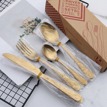 Σετ μαχαιροπίρουνα από ανοξείδωτο χάλυβα 410, 24 τεμάχια: μαχαίρια, πιρούνες και κουτάλια, σε σκανδιναβικό στυλ