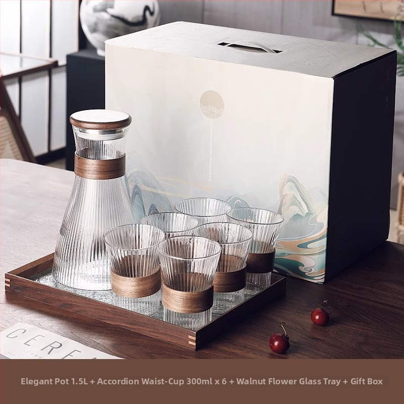 Gnas Bohemia stil staklenog seta čaša za vodu — toplinski otporno staklo, marka Gnas (CRISTALGLASS), kućne čaše za piće