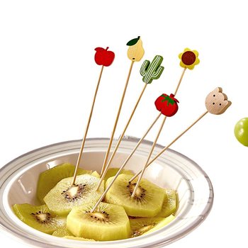 Furculițe din lemn pentru fructe – stil simplu, de unică folosință, lustruite, pentru copii