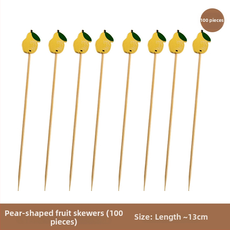 Furculițe din lemn pentru fructe – stil simplu, de unică folosință, lustruite, pentru copii