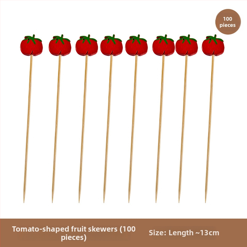 Furculițe din lemn pentru fructe – stil simplu, de unică folosință, lustruite, pentru copii