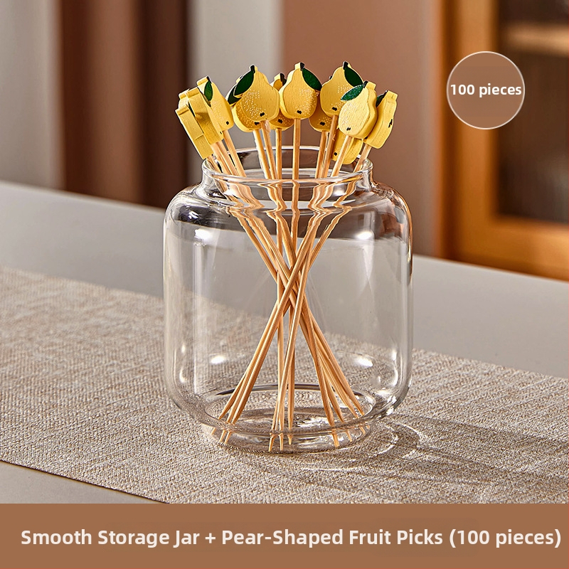 Furculițe din lemn pentru fructe – stil simplu, de unică folosință, lustruite, pentru copii