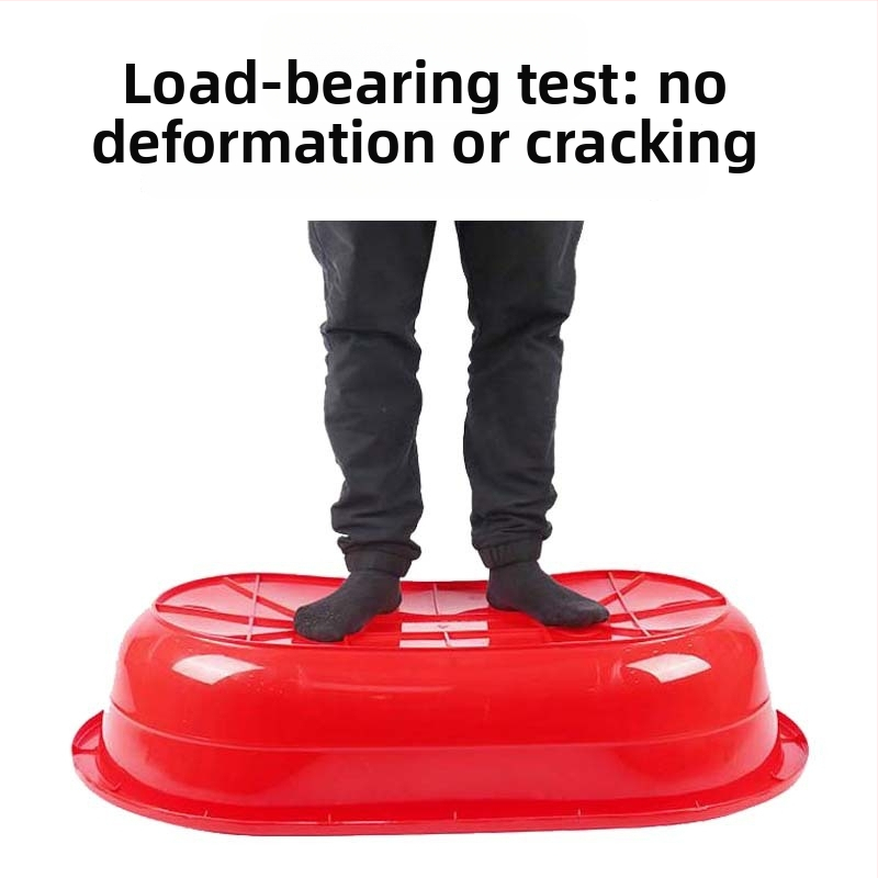 Правоъгълна ваничка за баня, пластмасова, непрегъваема, за възрастни