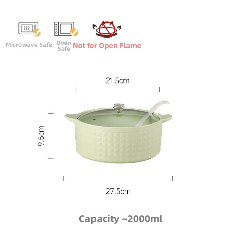 Porcelánová misa na polievku s viečkom, japonský štýl, kruhový tvar, dvojité uši