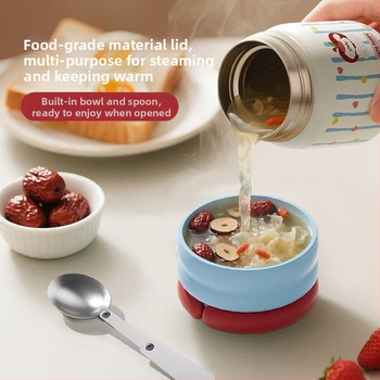 Θερμός φαγητού για μεσημέρι από ανοξείδωτο ατσάλι 316, ευρύ στόμιο, μόνωση 12-24 ωρών, με καπάκι, προσαρμόσιμο