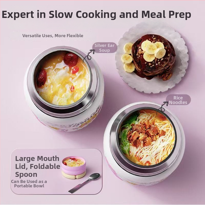 Термос за обяд от 316 неръждаема стомана, широко гърло, изолация 12-24 ч, с капак, персонализируем