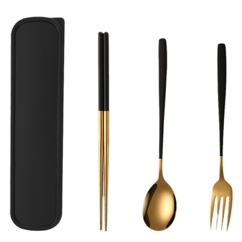 Σετ μαχαιροπίρουνα από ανοξείδωτο ατσάλι 410: κουτάλι, πιρούνι και chopsticks, επιφάνεια καθρέφτη, εξωτερικό μοντέρνο και μινιμαλιστικό στυλ