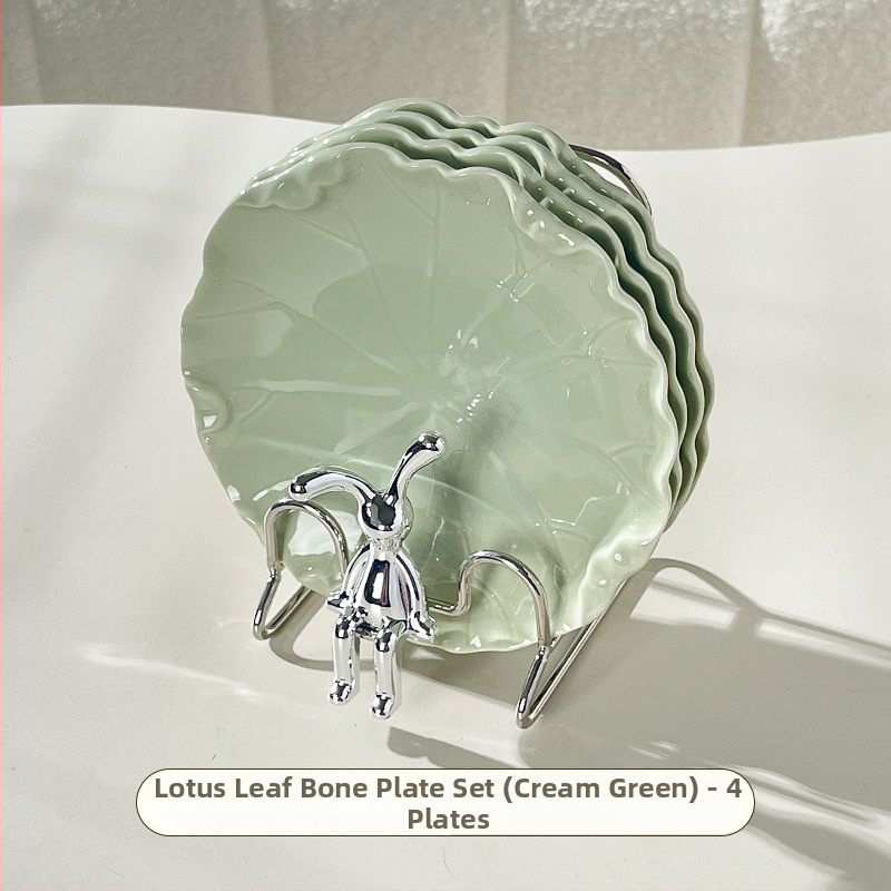 Porcelán falatkás tál, skandináv stílus, szabálytalan forma, egyszerű mintázat