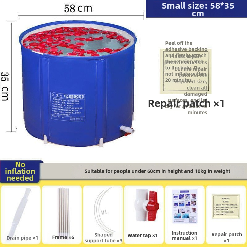 Сгъваема удебелена вана за къпане – домашна употреба; за възрастни, деца и бебета; Материал: Друг; Стил: Сгъваема; Подходяща за: Възрастни