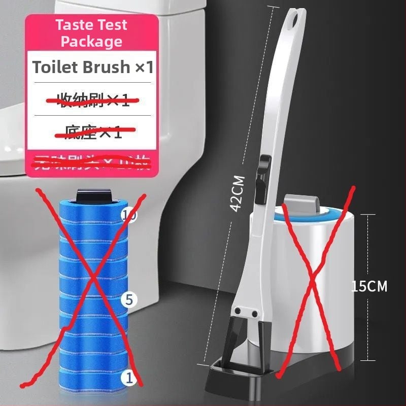 Еднократен комплект за четка за тоалетна със сменяема глава от гъба за почистване на банята