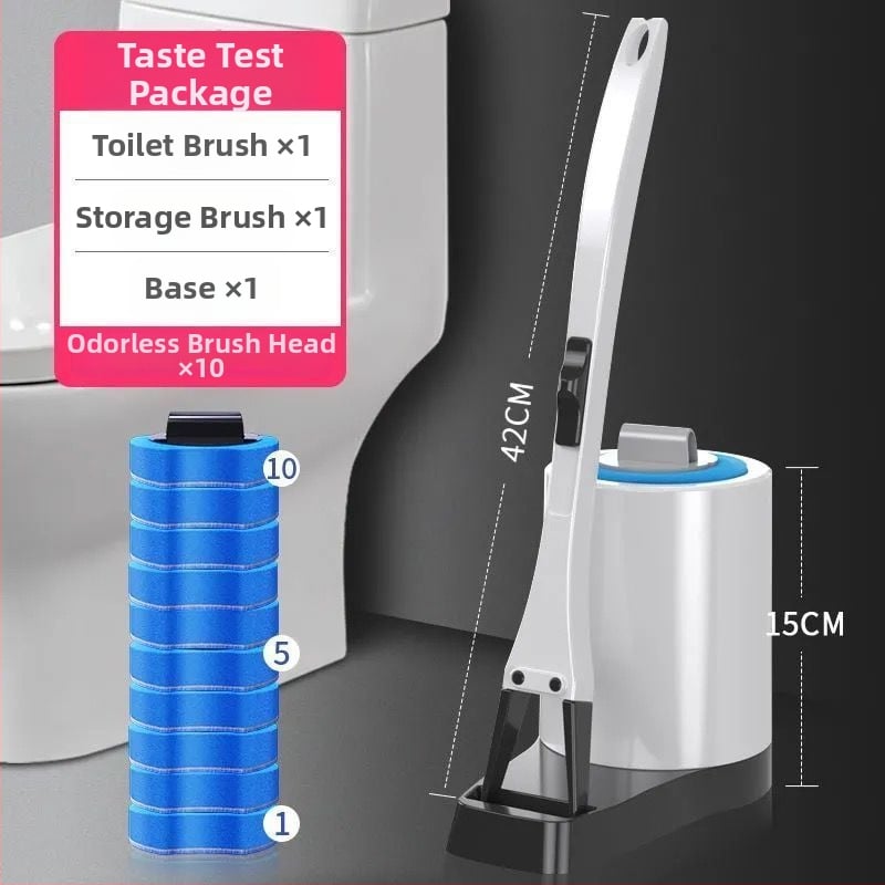 Еднократен комплект за четка за тоалетна със сменяема глава от гъба за почистване на банята