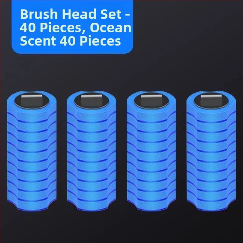 Еднократен комплект за четка за тоалетна със сменяема глава от гъба за почистване на банята