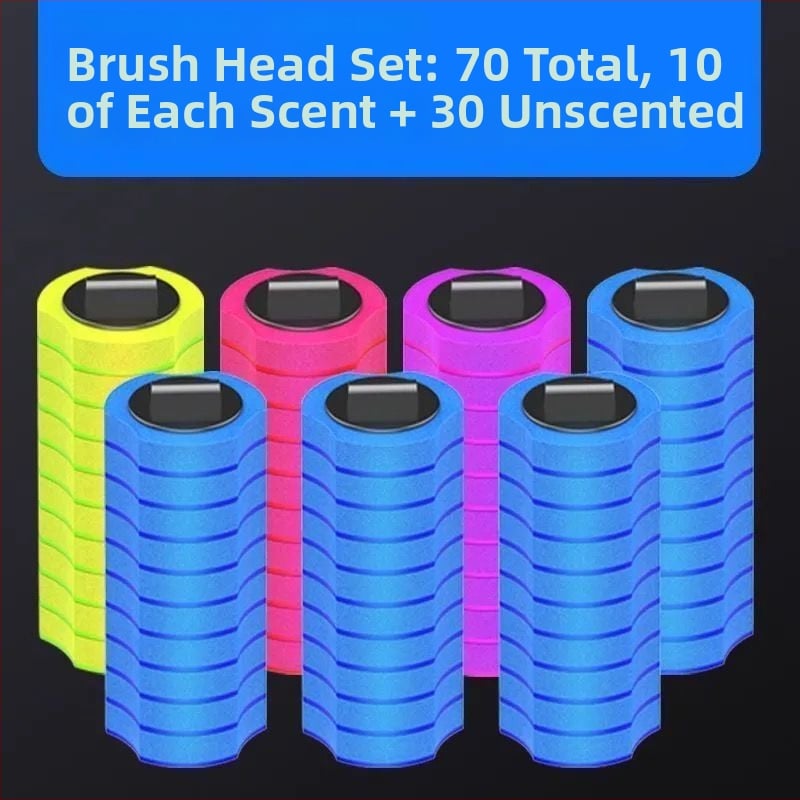 Еднократен комплект за четка за тоалетна със сменяема глава от гъба за почистване на банята