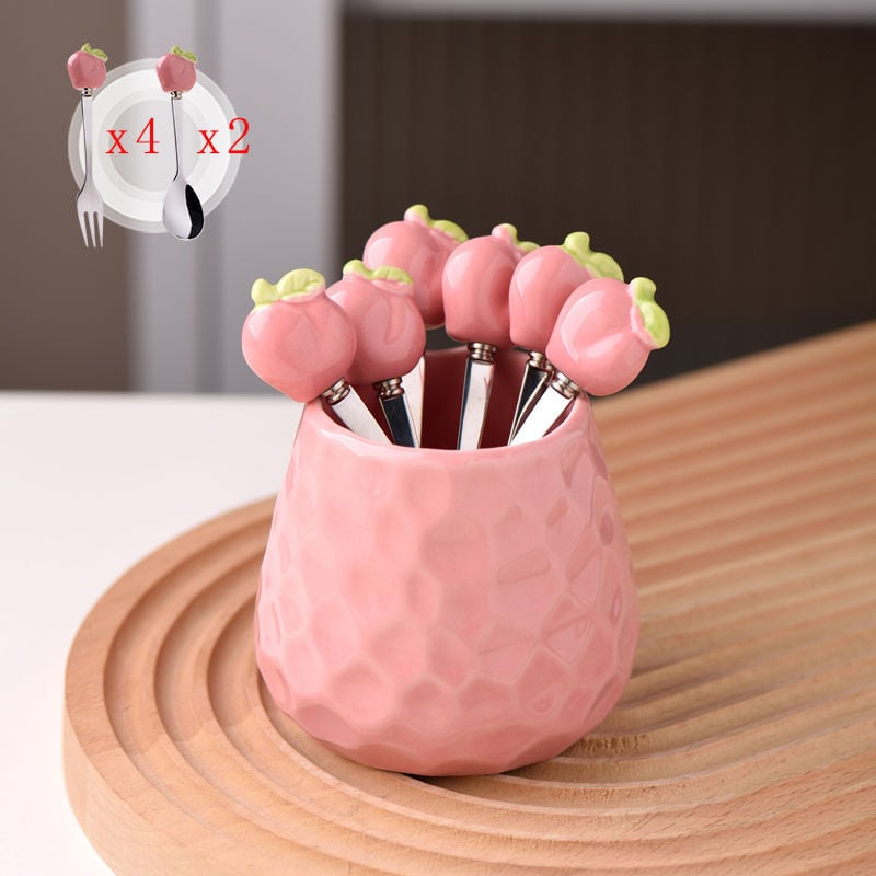 Guangshuhui 304 oțel inoxidabil furculiță de fructe pentru copii, stil simplu Instagram